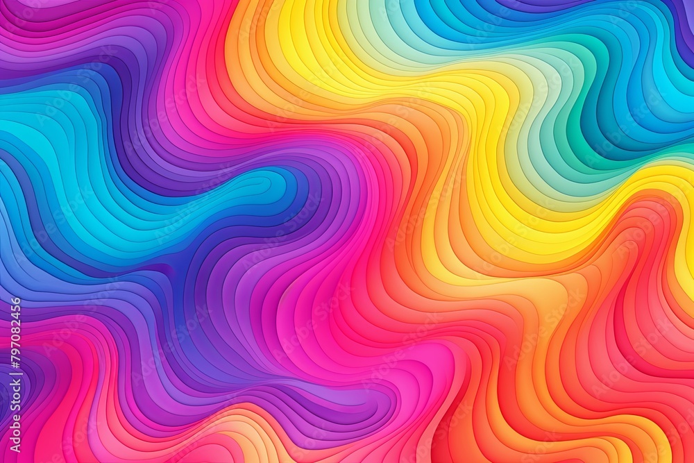 Psychedelic Acid Trip Gradients - Vibrant Colorful Hallucinogenic Wallpaper Design
