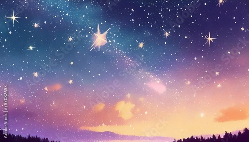 a star studded night sky background in pastel art 02 © Marcelo