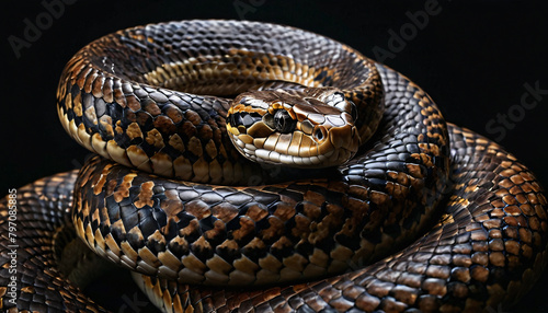 Close up of an Eastern brown snake 