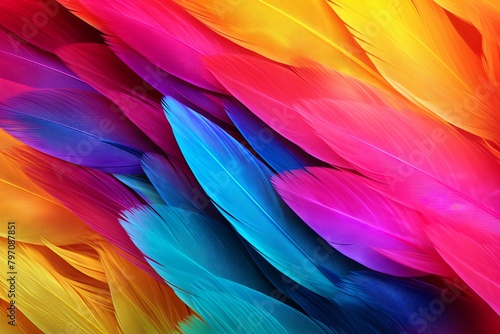Vibrant Parrot Feather Gradients  Bird Sanctuary Fundraising Flyer Design