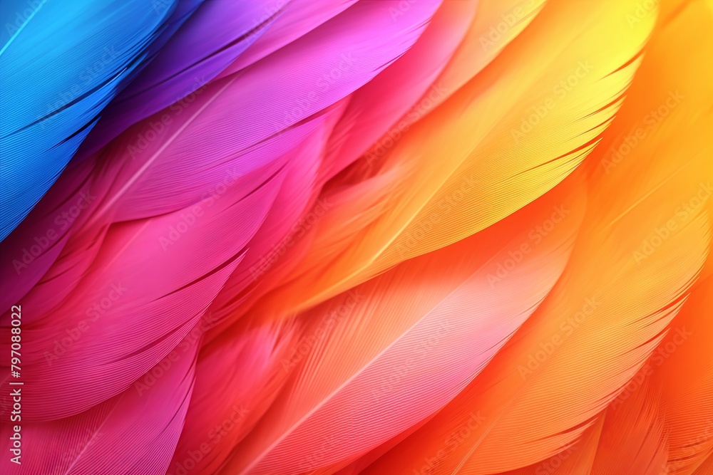 Vibrant Parrot Feather Gradients: Colorful Smartphone Wallpaper Vibrant Parrot Feather Gradients: Colorful Smartphone Wallpaper