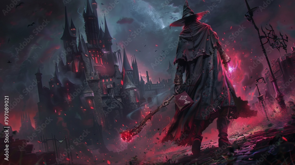 Fototapeta premium Game concept dark mage design