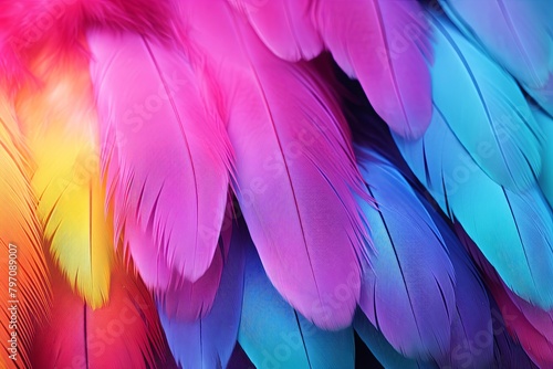 Vibrant Parrot Feather Gradients  Wildlife Sanctuary Website Header Key Visual