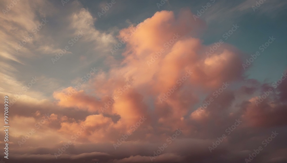 soft pink clouds in a serene sky possibly at sunrise or sunset with a dreamy feel