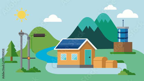In a remote offthegrid location this sauna utilizes a hydroelectric turbine to generate electricity for lights and heat utilizing the natural power of.