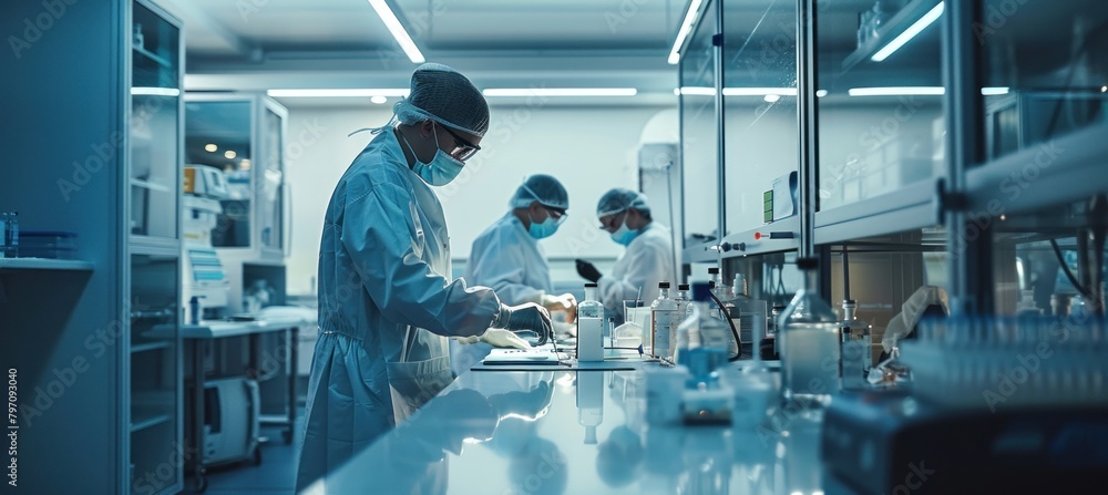 © ЮРИЙ ПОЗДНИКОВ - a group of scientists are working in a laboratory © ЮРИЙ ПОЗДНИКОВ - a group of scientists are working in a laboratory