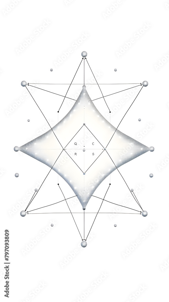 Detailed Geometric Illustration of an RQ Rhombus with Emphasized Properties