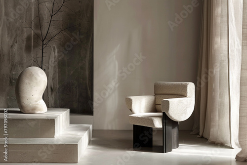 An artistic composition featuring a Bofinger chair, symbolizing modern elegance and refined taste. photo