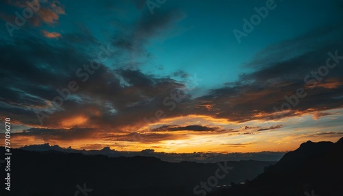 blue and orange sky at sunset © Marcelo