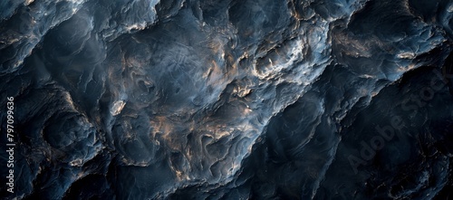 Abstract Aerial View of a Rugged Landscape