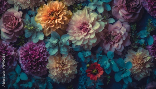colorful flower wall background