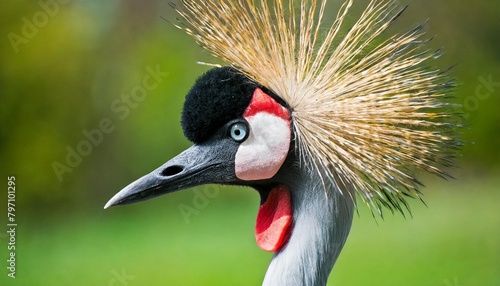 grey crowned crane photo