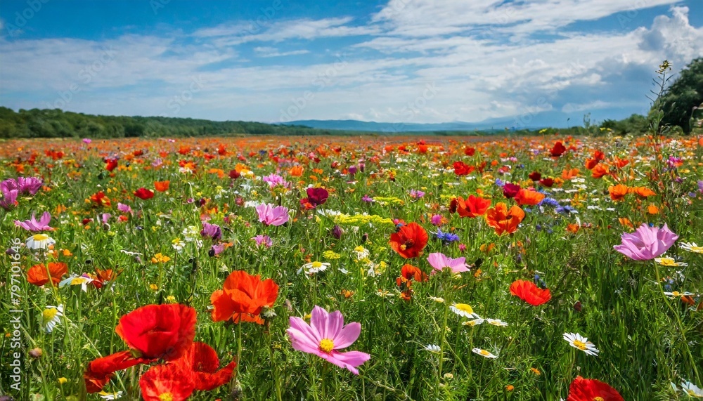 vibrant field of wildflowers