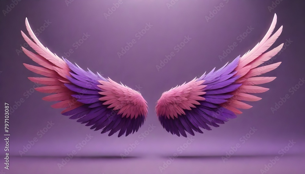 Obraz premium Beautiful Angel Wings Backdrop Digital Art Graphic Artwork Photography Background Design