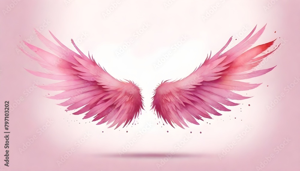 Obraz premium Beautiful Angel Wings Backdrop Digital Art Graphic Artwork Photography Background Design