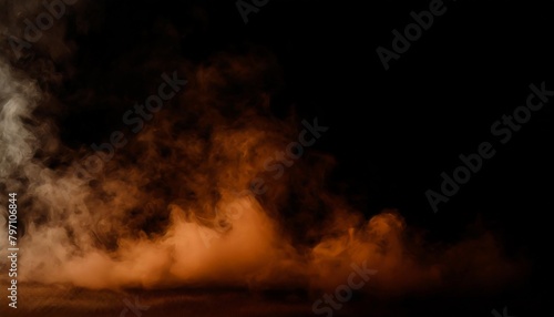 colorful smoke on floor isolated black background misty fog effect texture overlays for text or space © Jaelynn