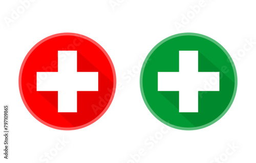Vector or eps file symbol, first aid icon and logo, isolated on white transparent background.