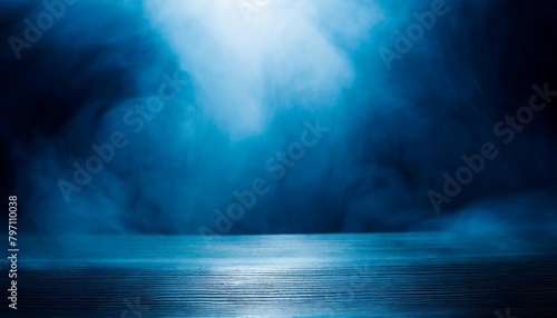 dark blue abstract background in cyclorama style in misty atmosphere opulent setting of extra depth in misty dark blue color