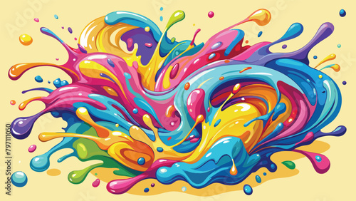 abstract colorful background with swirls, illustration