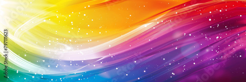 Rainbow colored abstract background with smooth gradient and glowing sparkles of light