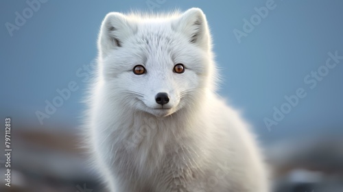 Portrait of an arctic fox  Vulpes lagopus 