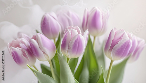 Fiori di tulipano rosa. Fondo floreale astratto, decorazione photo