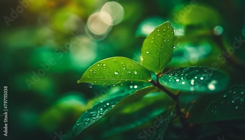 Wallpaper Mural green nature background closeup nature view of green leaf on beauty bokeh background Torontodigital.ca