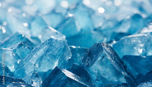 seamless blue ice crystal texture background by generative ai