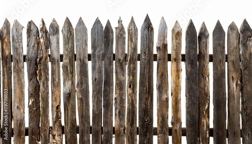 rustic wooden fence cut out photo