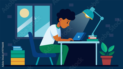 A student sits at their desk their mind focused on studying while they use their thoughts to automatically adjust the lighting and temperature in.