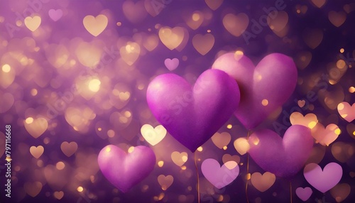 abstract purple and lilac background with hearts concept mother s day valentine s day birthday christmas photo