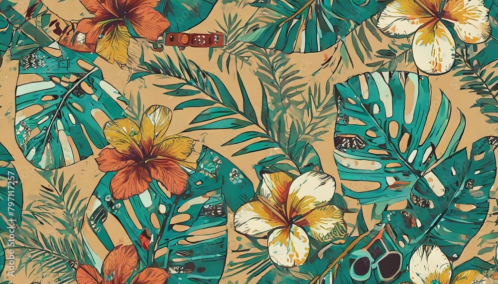seamless pattern of shirt hawaii style seamless pattern of shirt hawaii style