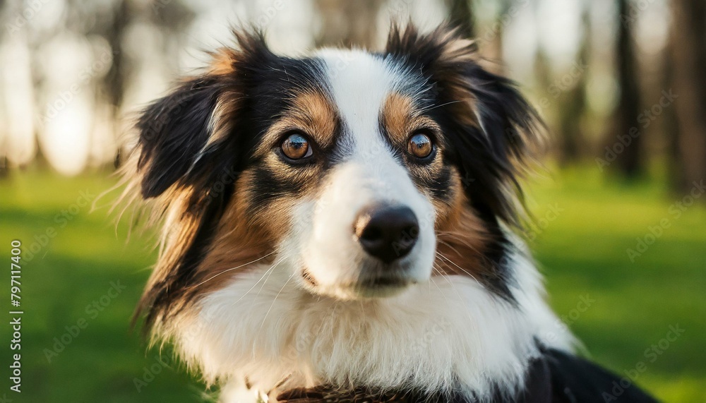 portrait of a handsome fashionable dog