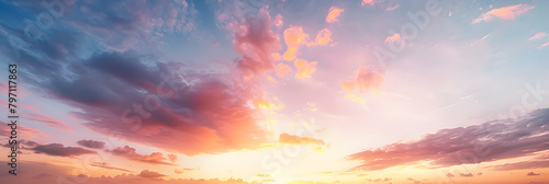 Beautiful sunset sky. Nature sky backgrounds. © Prasanth