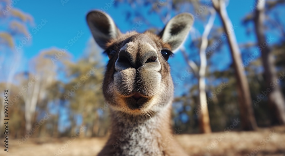 Close-up of a Kangaroo in a Natural Setting