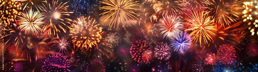 Spectacular Fireworks Display Lighting Up the Night Sky Spectacular Fireworks Display Lighting Up the Night Sky