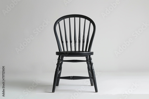 Classic Windsor chair positioned on a solid white background.