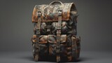 Vibrant D Rendering of a Modern and Compact Backpack for Outdoor Adventures