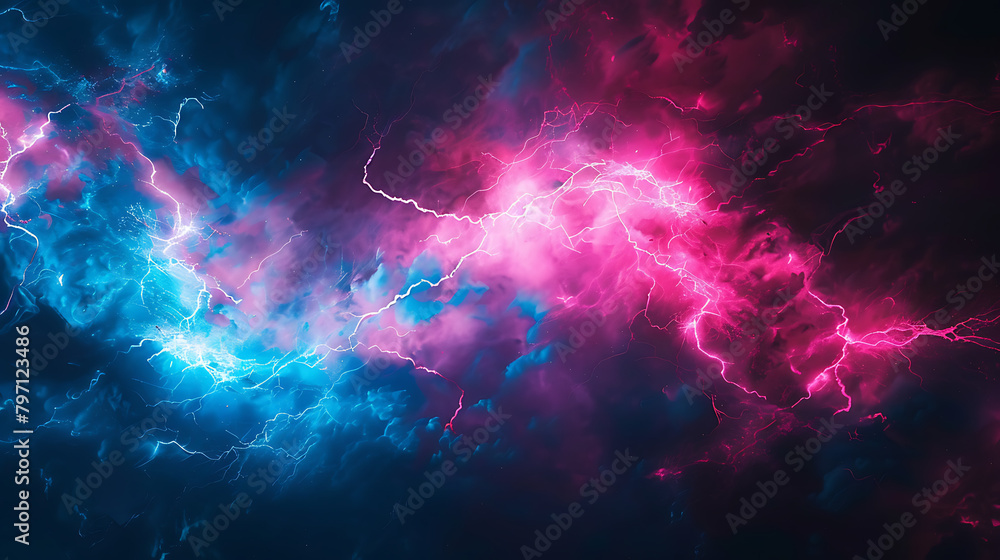 an abstract design featuring vibrant pink and blue lightning bolts set against a dark background an abstract design featuring vibrant pink and blue lightning bolts set against a dark background