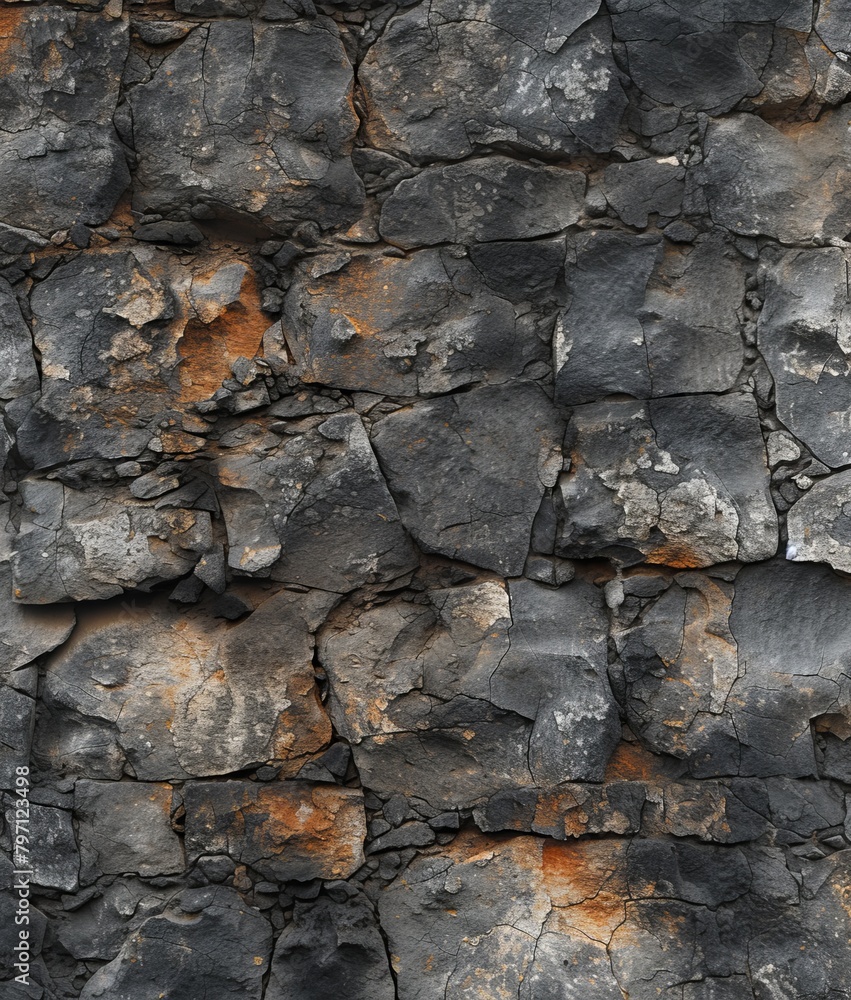 Rugged black and orange rock texture Rugged black and orange rock texture