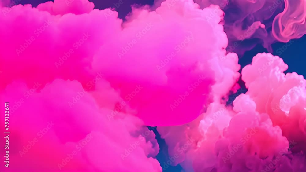 Pink and Purple Clouds of Smoke on Blue Background Generative AI Pink and Purple Clouds of Smoke on Blue Background Generative AI