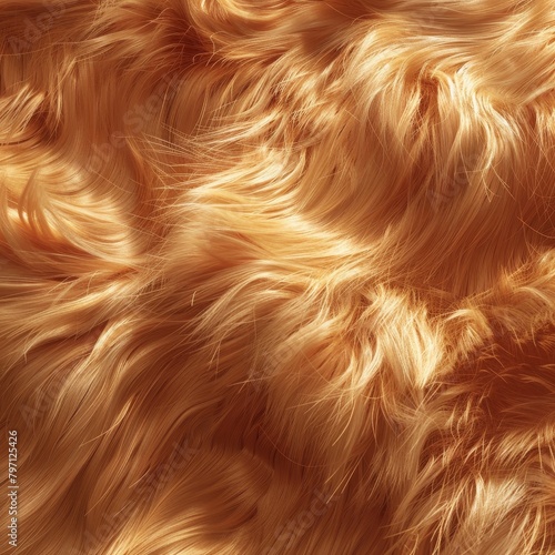 Close-up texture of wavy golden hair