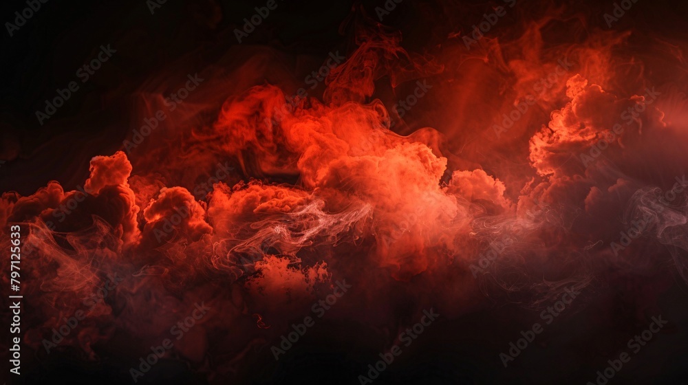 red smoke in the sky