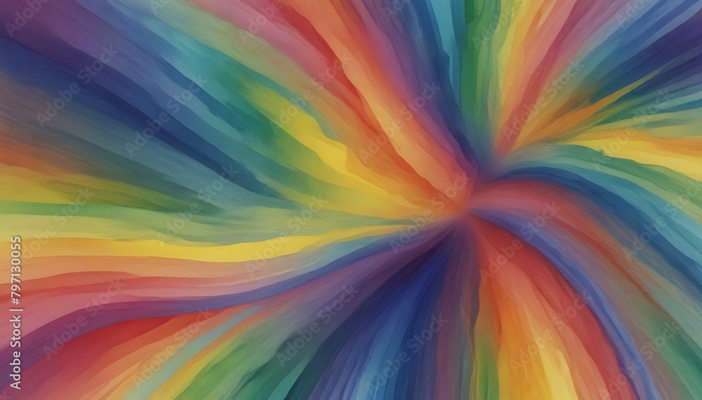 Obraz premium Vibrant Watercolor Background with Radiant Rainbow Colors