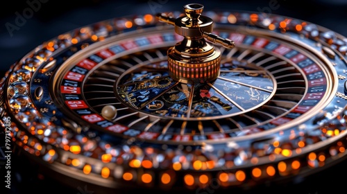 Wallpaper Mural Luxury casino roulette wheel close-up Torontodigital.ca