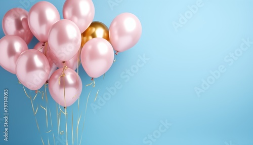 Wallpaper Mural pink gold balloons Torontodigital.ca