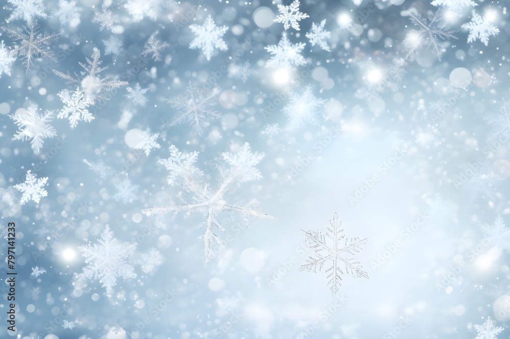 christmas background with snowflakes