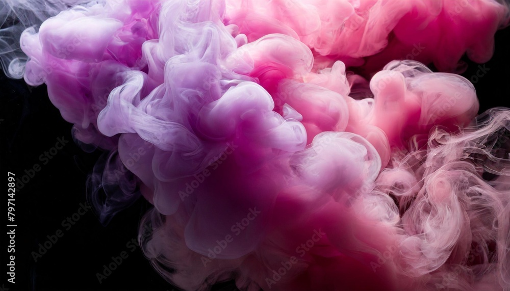 smoke cloud with a palette of pink and purple a rich textural spread of smoky textures in pink and purple hues evoking a sense of mystery