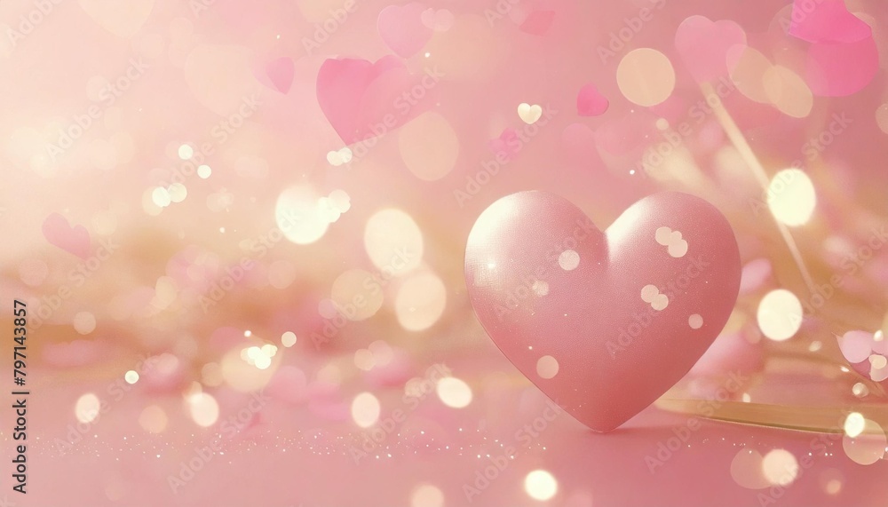 heart valentine light pink background