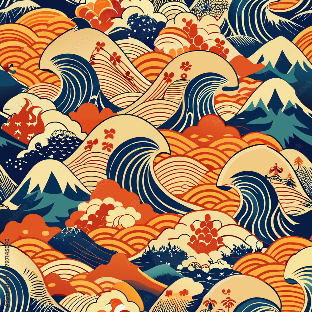 Japanese Seamless Vector Japanese Seamless Vector